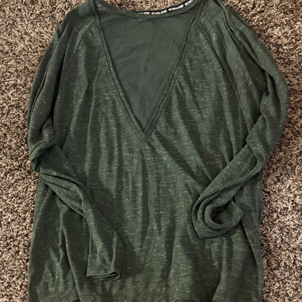 Victoria's Secret Dark Green Long Sleeve Top